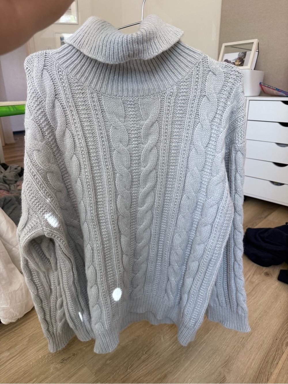 Princess Polly Gray Cable Knit Turtleneck Sweater